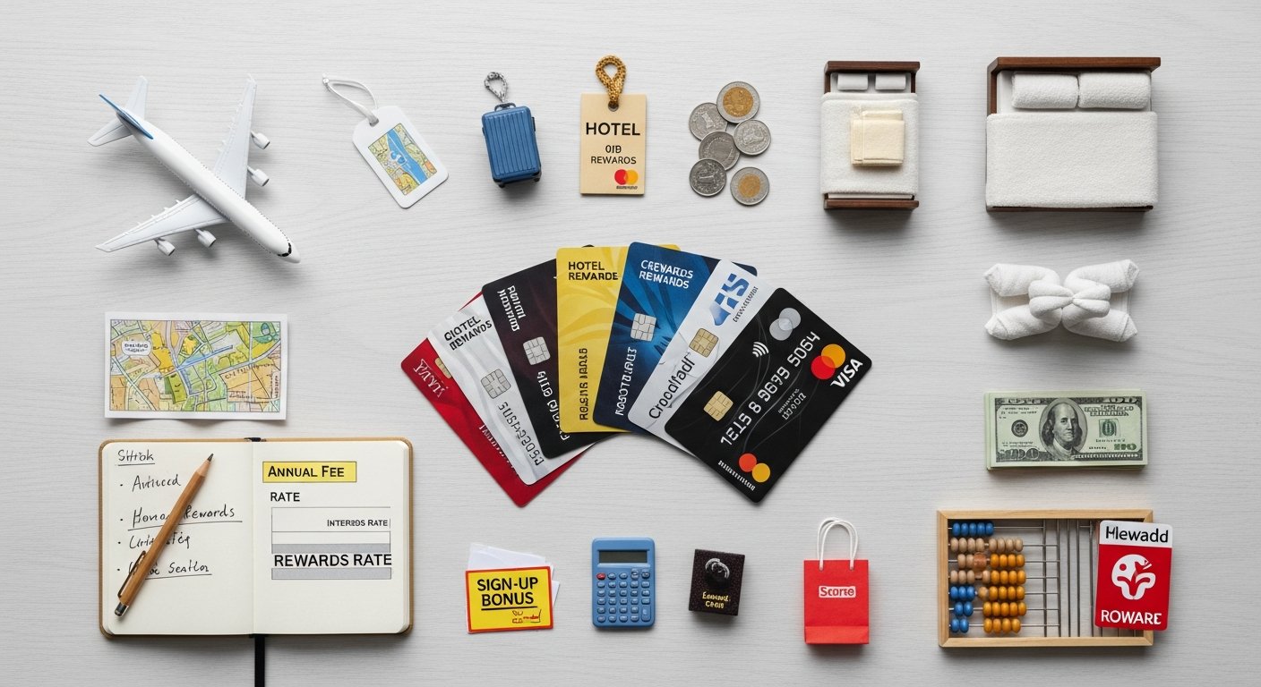 credit cards & rewards (comparison, sign-up offers, rewards optimization) - featured illustration