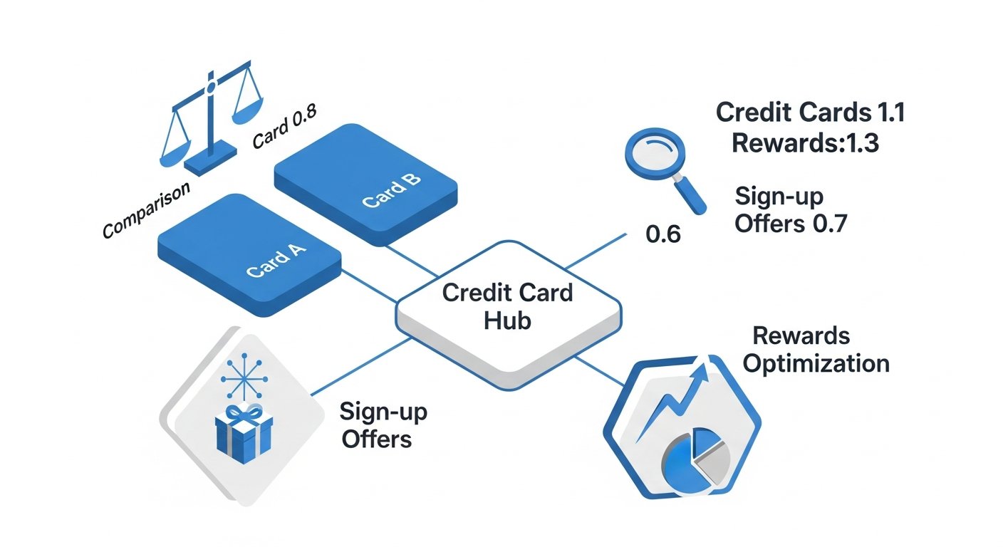 credit cards & rewards (comparison, sign-up offers, rewards optimization) - infographic 4 illustration
