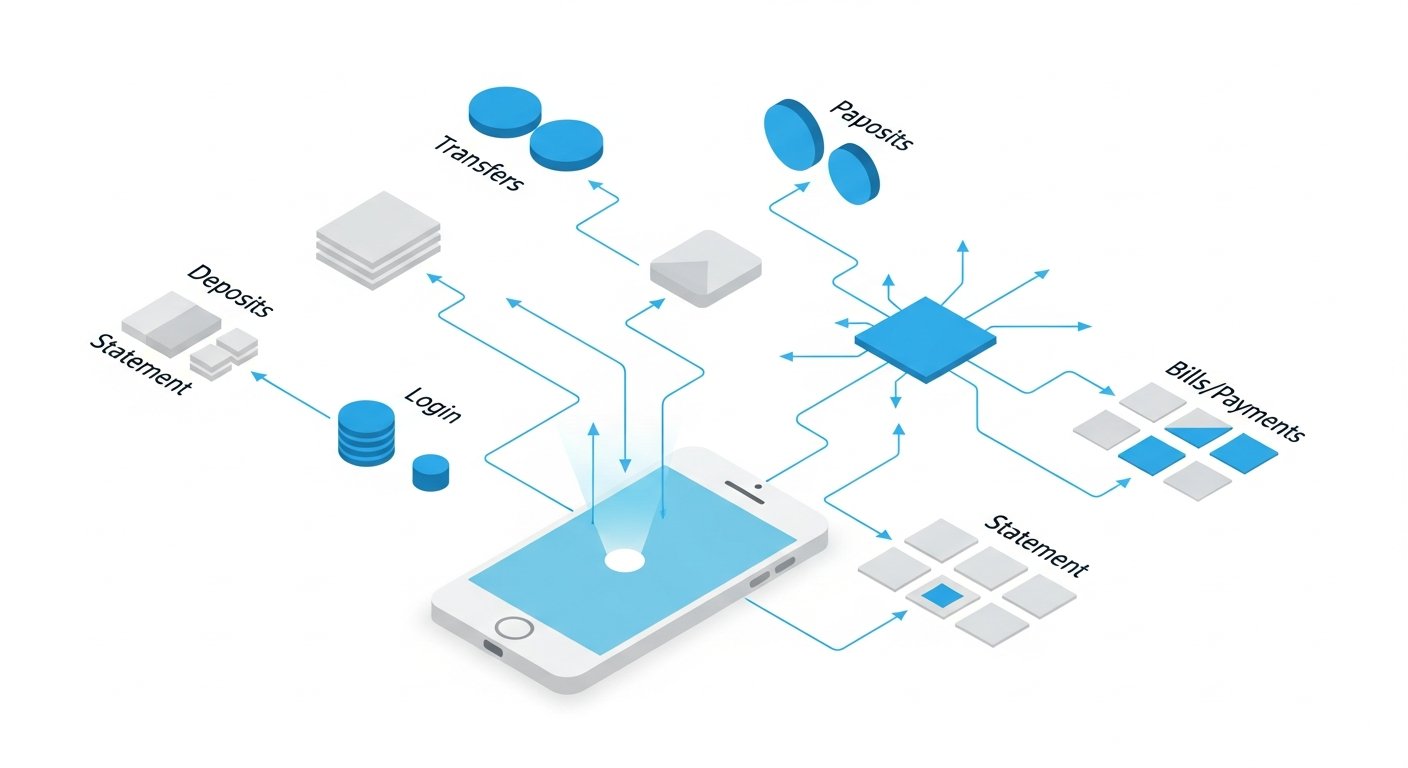 mobile banking app features - infographic 4 illustration
